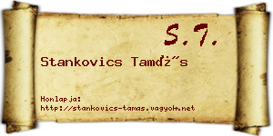 Stankovics Tamás névjegykártya