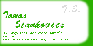 tamas stankovics business card